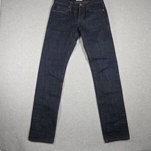 Unbranded Brand Jeans Mens 30x34 Straight toght Fit Raw Selvedge Denim
